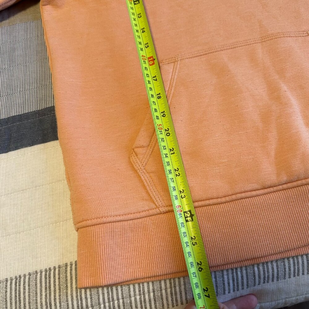 Carhartt Hoodie Sweatshirt Mens Medium Orange Distressed Long Sleeve - Picture 5 of 7